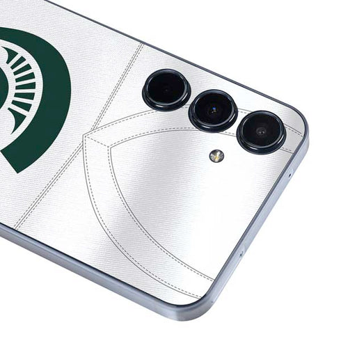 Michigan State University White Jersey Galaxy A35 5G Skin